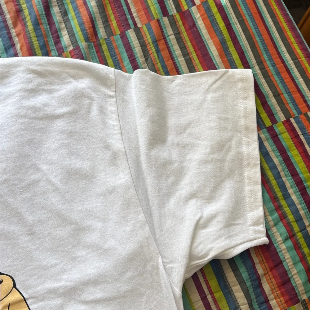 KAWS skeleton new fiction bone White Tee Tan Black Skeleton Character new XL - Picture 4 of 11
